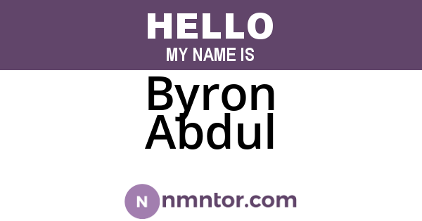 Byron Abdul