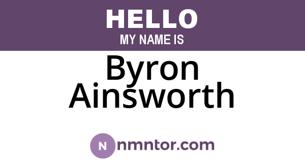 Byron Ainsworth