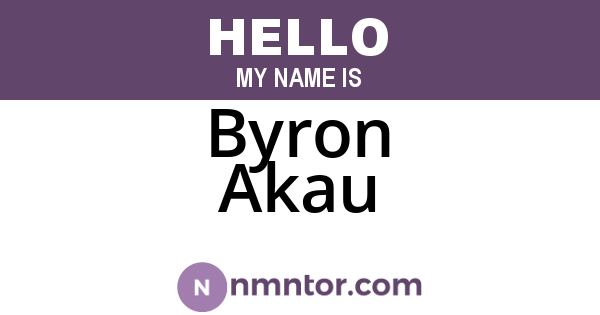 Byron Akau
