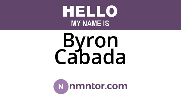 Byron Cabada
