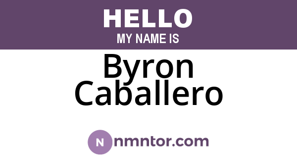 Byron Caballero