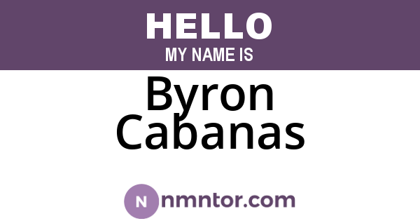 Byron Cabanas
