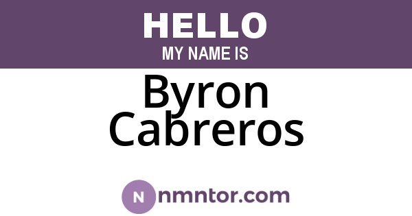 Byron Cabreros