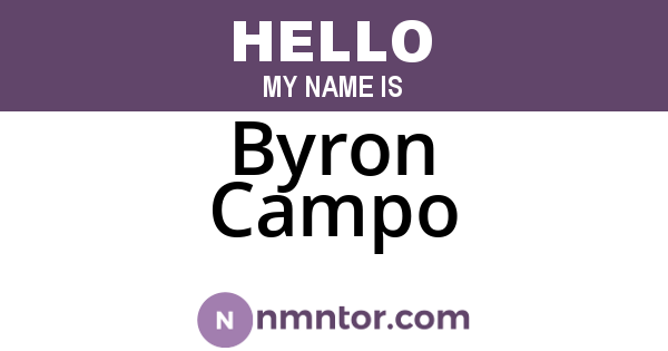Byron Campo