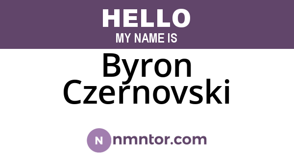 Byron Czernovski