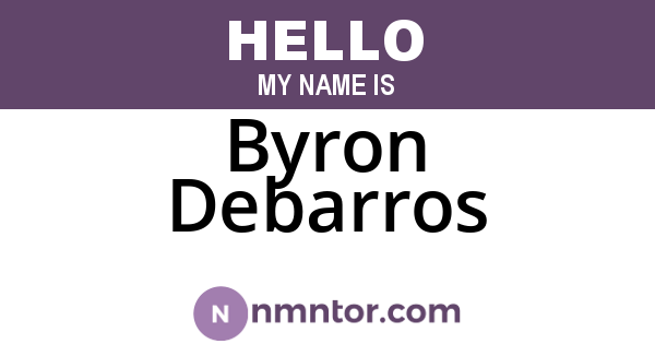 Byron Debarros