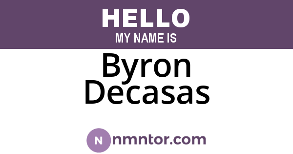 Byron Decasas