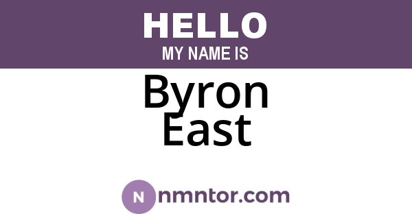 Byron East