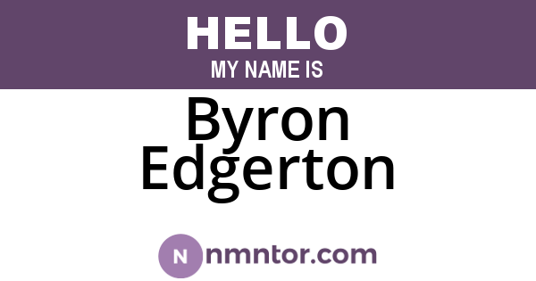 Byron Edgerton