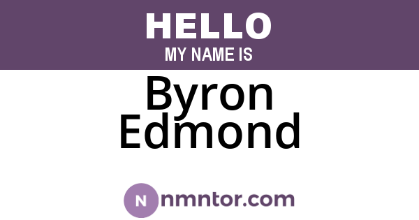 Byron Edmond