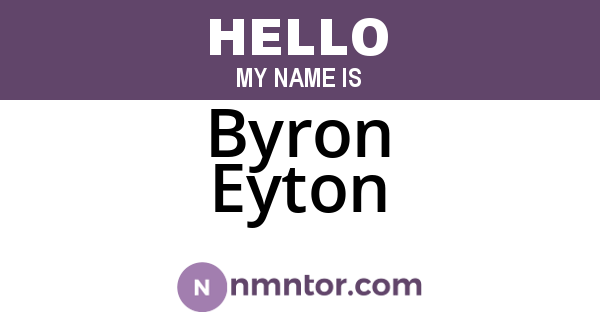 Byron Eyton