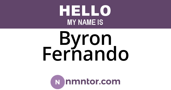 Byron Fernando