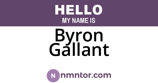 Byron Gallant