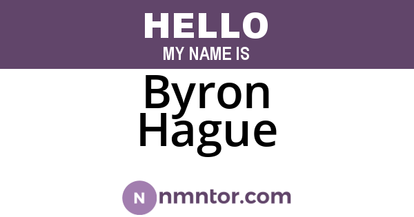 Byron Hague
