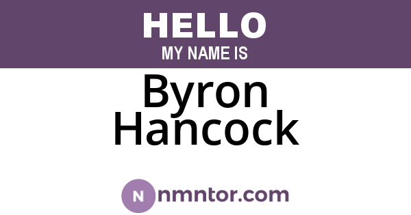 Byron Hancock