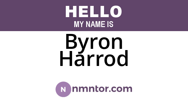 Byron Harrod
