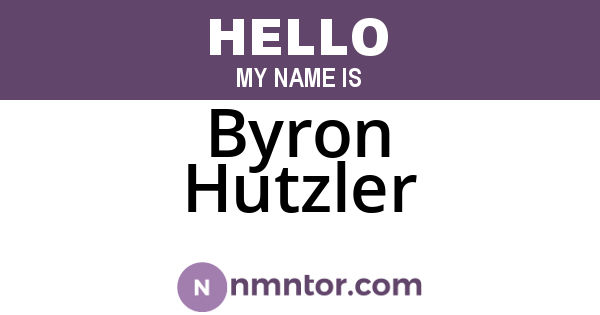 Byron Hutzler