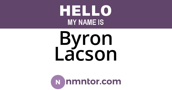 Byron Lacson
