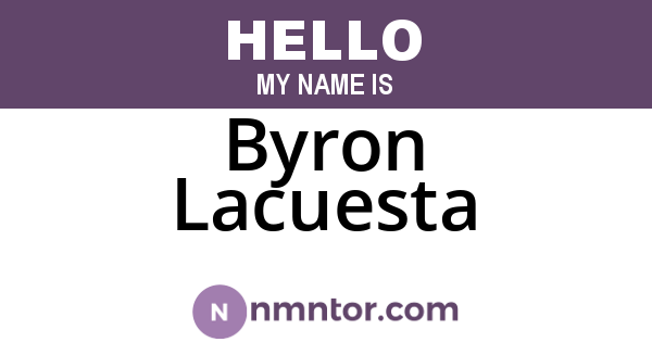 Byron Lacuesta