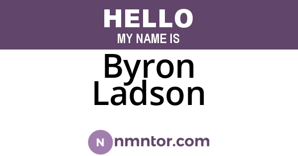 Byron Ladson