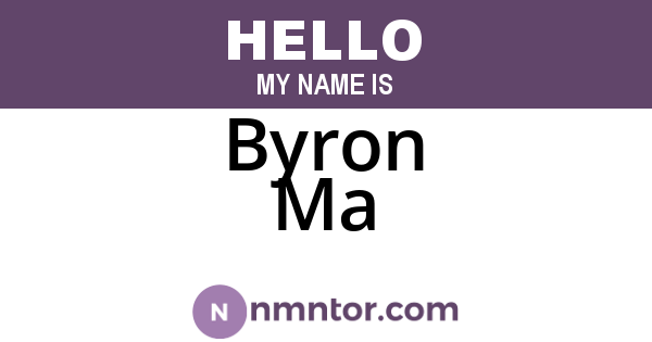 Byron Ma