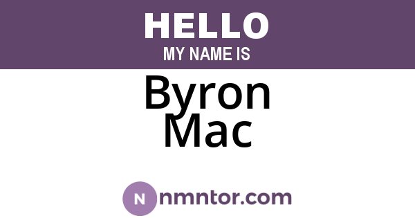 Byron Mac
