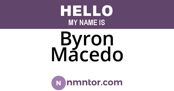Byron Macedo