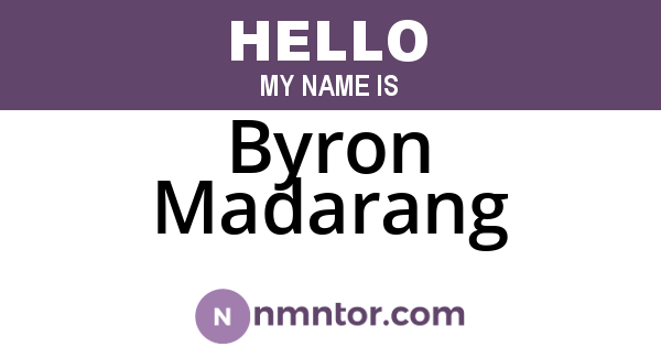 Byron Madarang