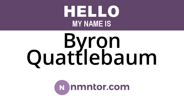 Byron Quattlebaum