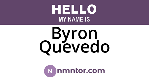 Byron Quevedo