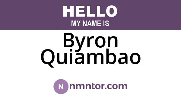 Byron Quiambao