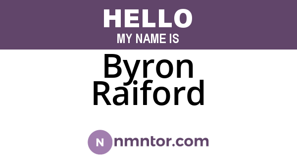 Byron Raiford