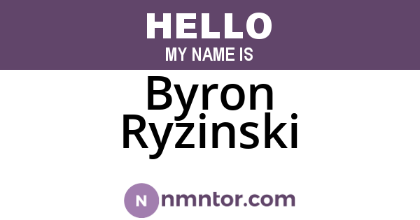 Byron Ryzinski