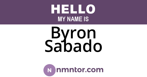 Byron Sabado