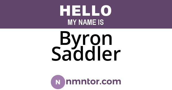 Byron Saddler