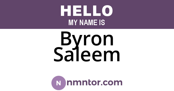 Byron Saleem