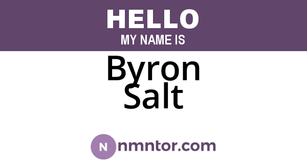 Byron Salt