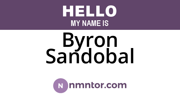 Byron Sandobal