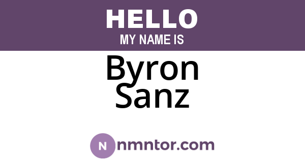 Byron Sanz