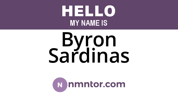 Byron Sardinas