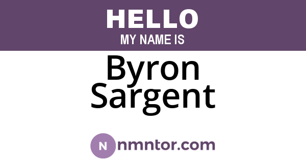 Byron Sargent