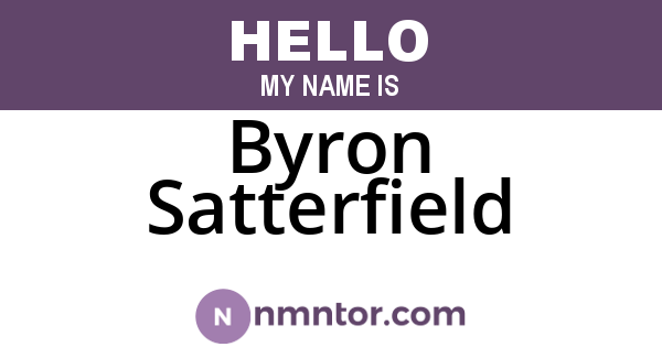 Byron Satterfield
