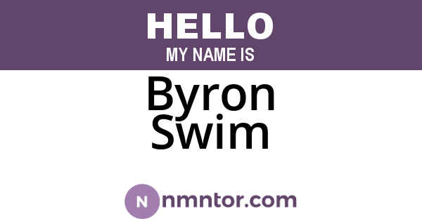 Byron Swim