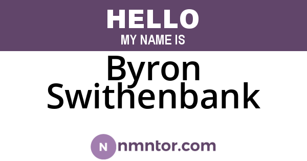 Byron Swithenbank