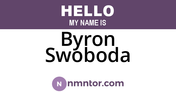 Byron Swoboda