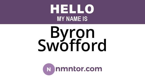 Byron Swofford