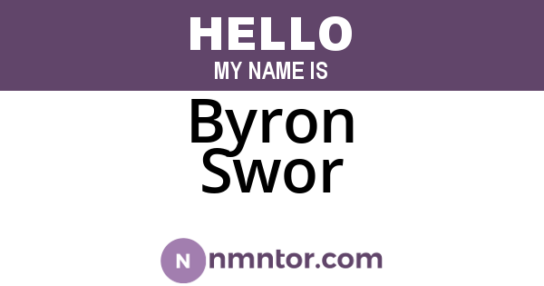 Byron Swor
