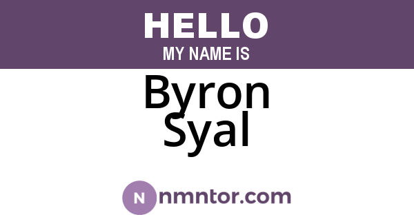 Byron Syal