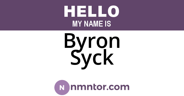Byron Syck