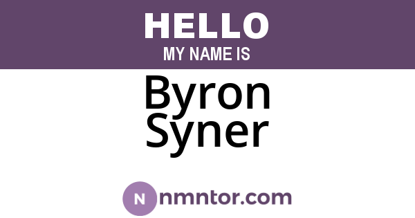 Byron Syner
